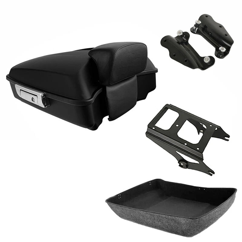 Chopped Trunk Backrest Mount Rack Docking Kit for Harley Touring (2009–2013)
