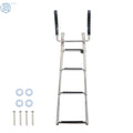 Set of 4 Stainless Steel Telescoping Boat Ladders with Pedal Hand Railing