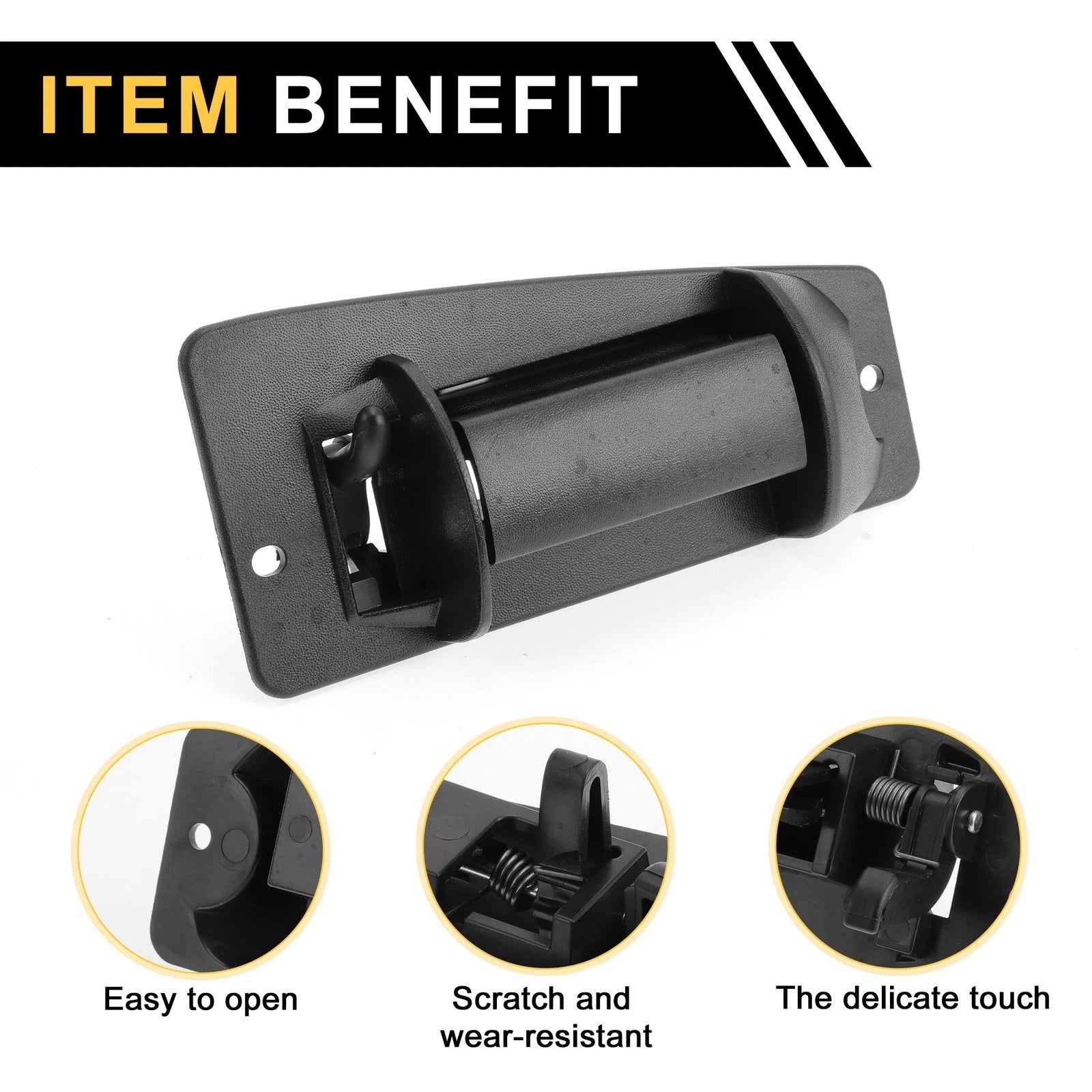 Front Right Exterior Door Handle for Chevrolet Silverado 2500 (1999–2004) Black