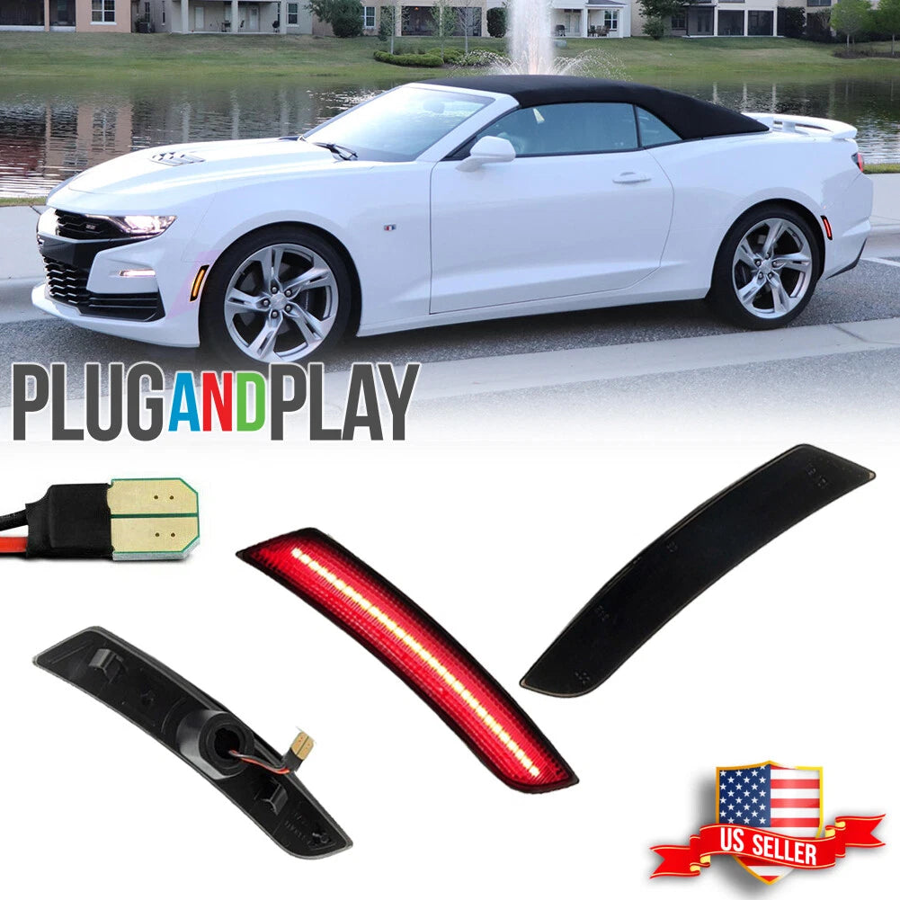 Smoked Rear Side Marker LED Lights for Chevrolet Camaro (2016–2023)