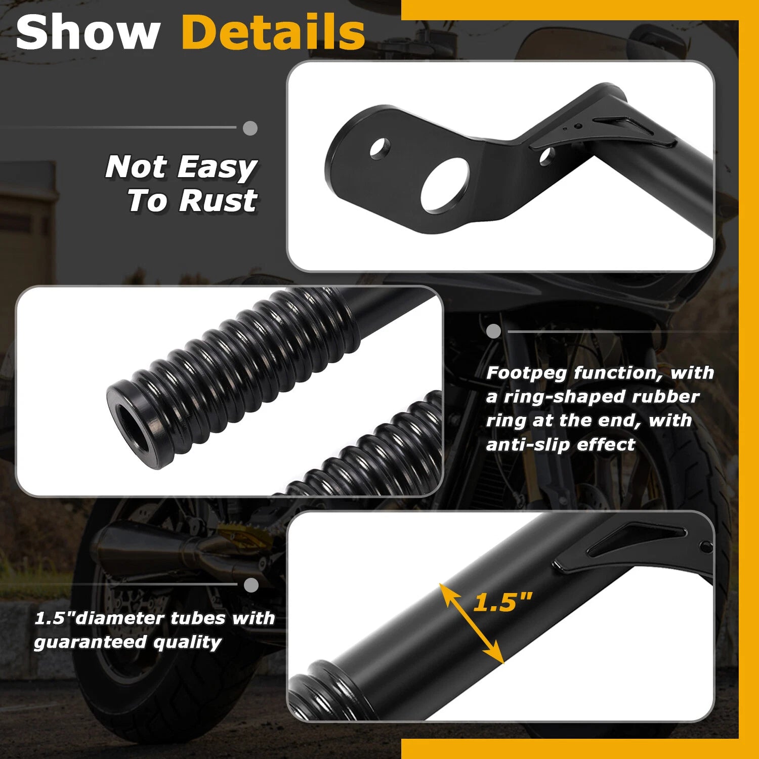 Rear Passenger Peg Crash Bar for Harley Street Bob FXBB (2018–2024)