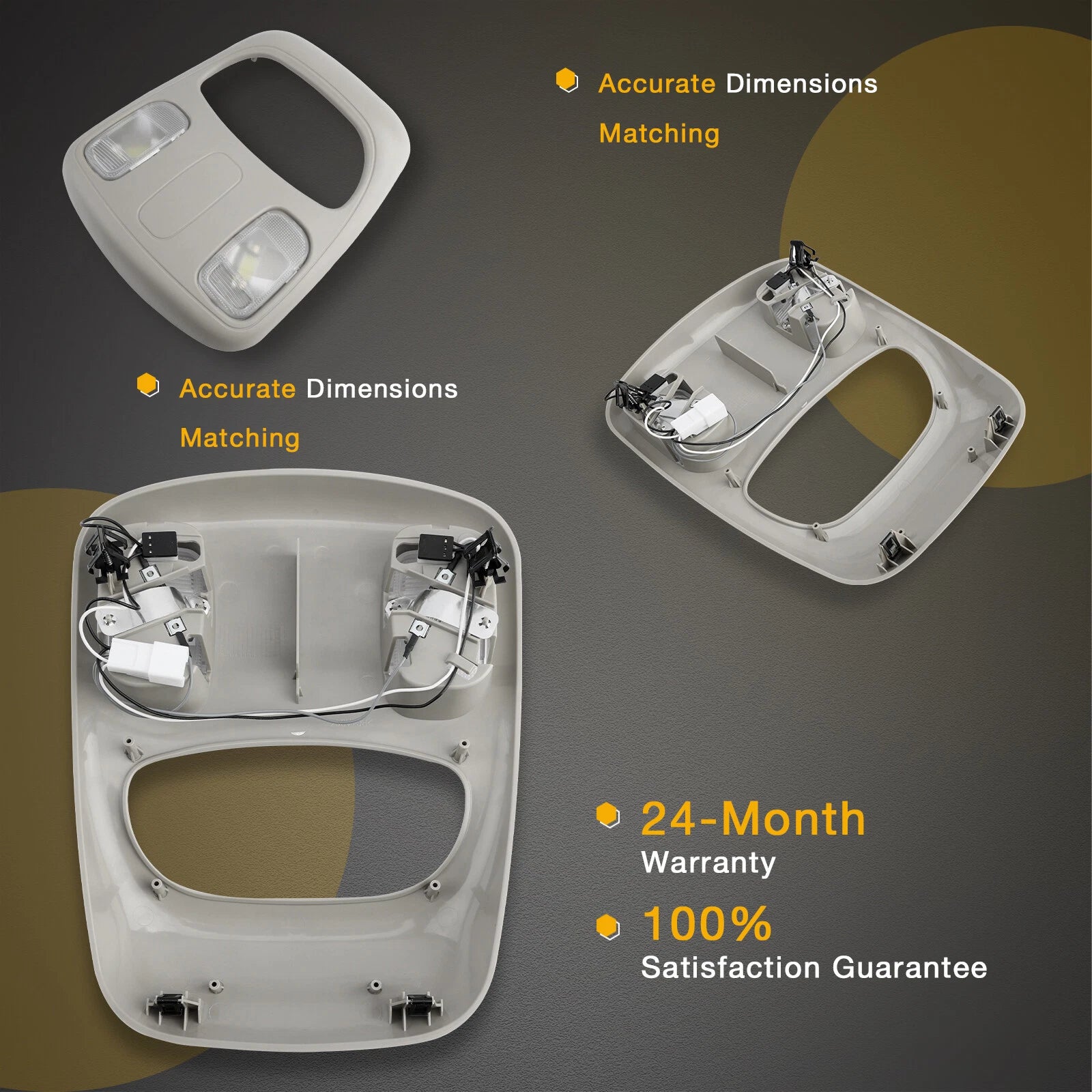 Overhead Console Housing Reading Light for Ram 1500 2500 3500 (2002-2010)