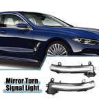 Mirror Turn Signal Light for BMW Plastic Black Transparent 1 Pair