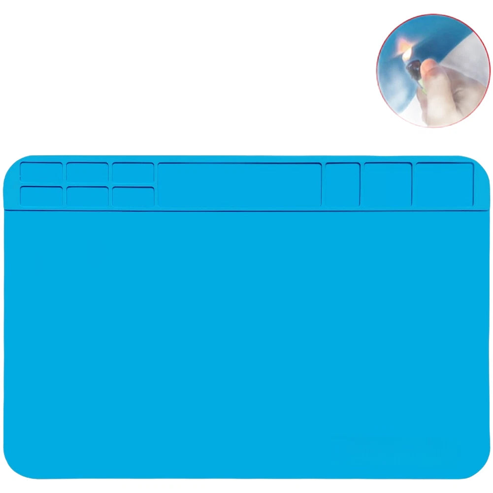 Blue Silicone Work Mat for Phone Laptop Repair (300 x 200 mm)