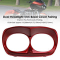 Dual Headlight Trim Bezel Cover for Road Glide (1998–2013) Red