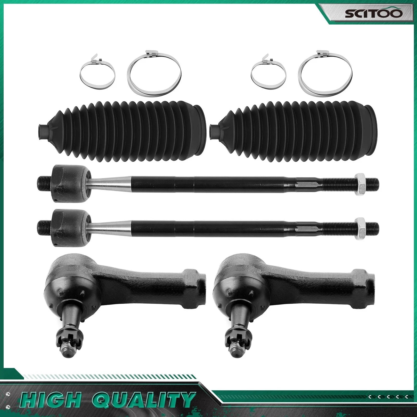 Set of 6 Tie Rod End Links for Chevrolet Equinox (2008–2009)