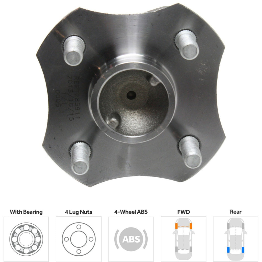 Wheel Hubs for Scion xB (2004–2006) Rear Left & Right with Bearing FWD
