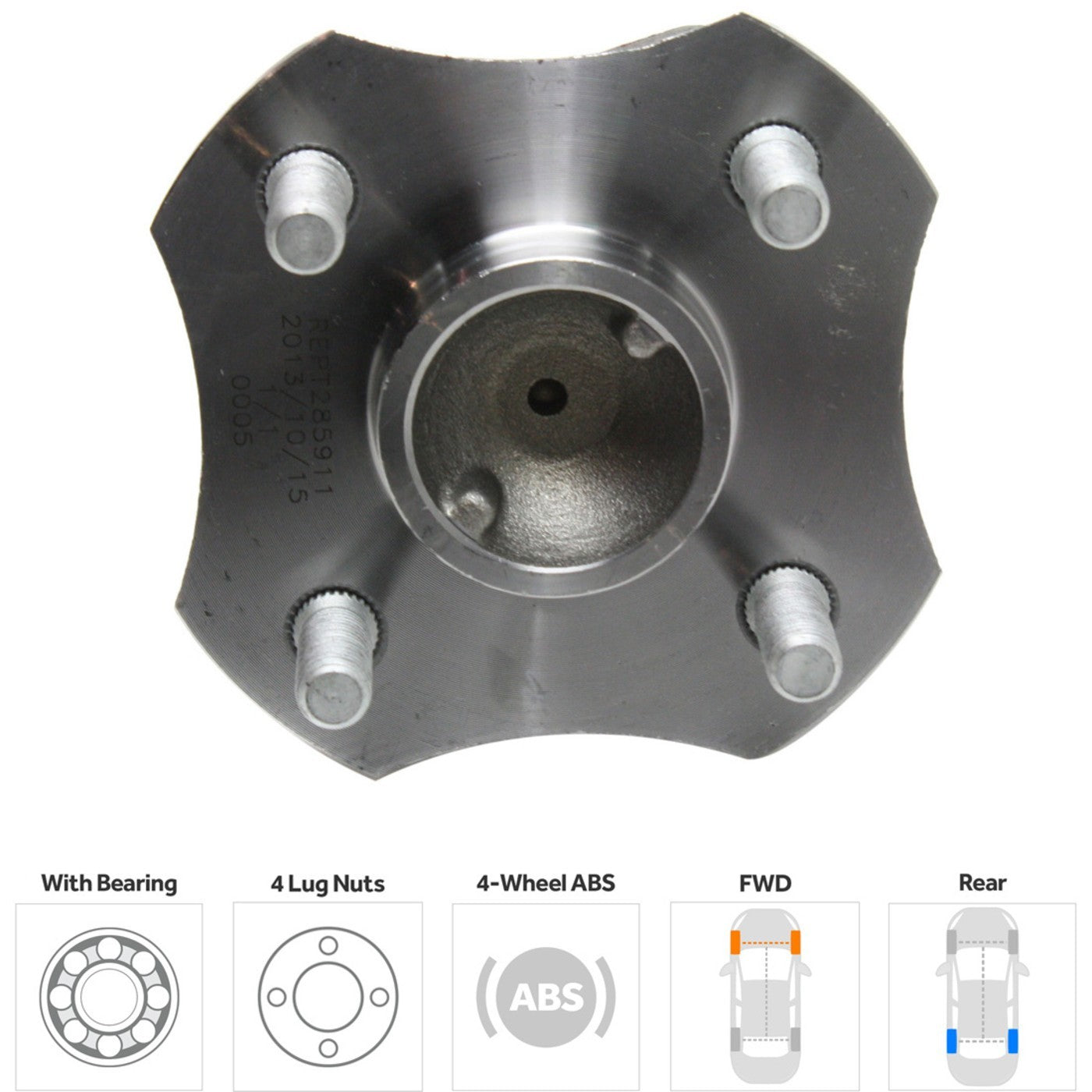 Wheel Hubs for Scion xB (2004–2006) Rear Left & Right with Bearing FWD