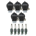 Set of 5 Ignition Coils & NGK G-Power Spark Plugs for Volvo C30 C70 S60 V70 XC90