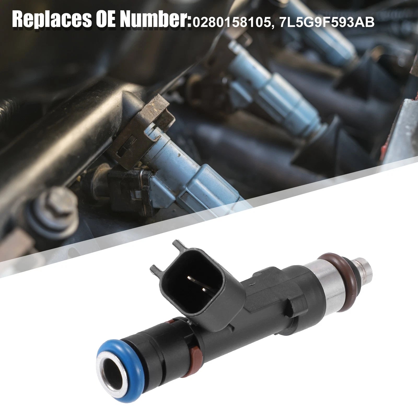 Set of 4 Fuel Injectors 0280158105 for Ford Escape (2007–2008) & Fusion (2006–2009) 2.3L