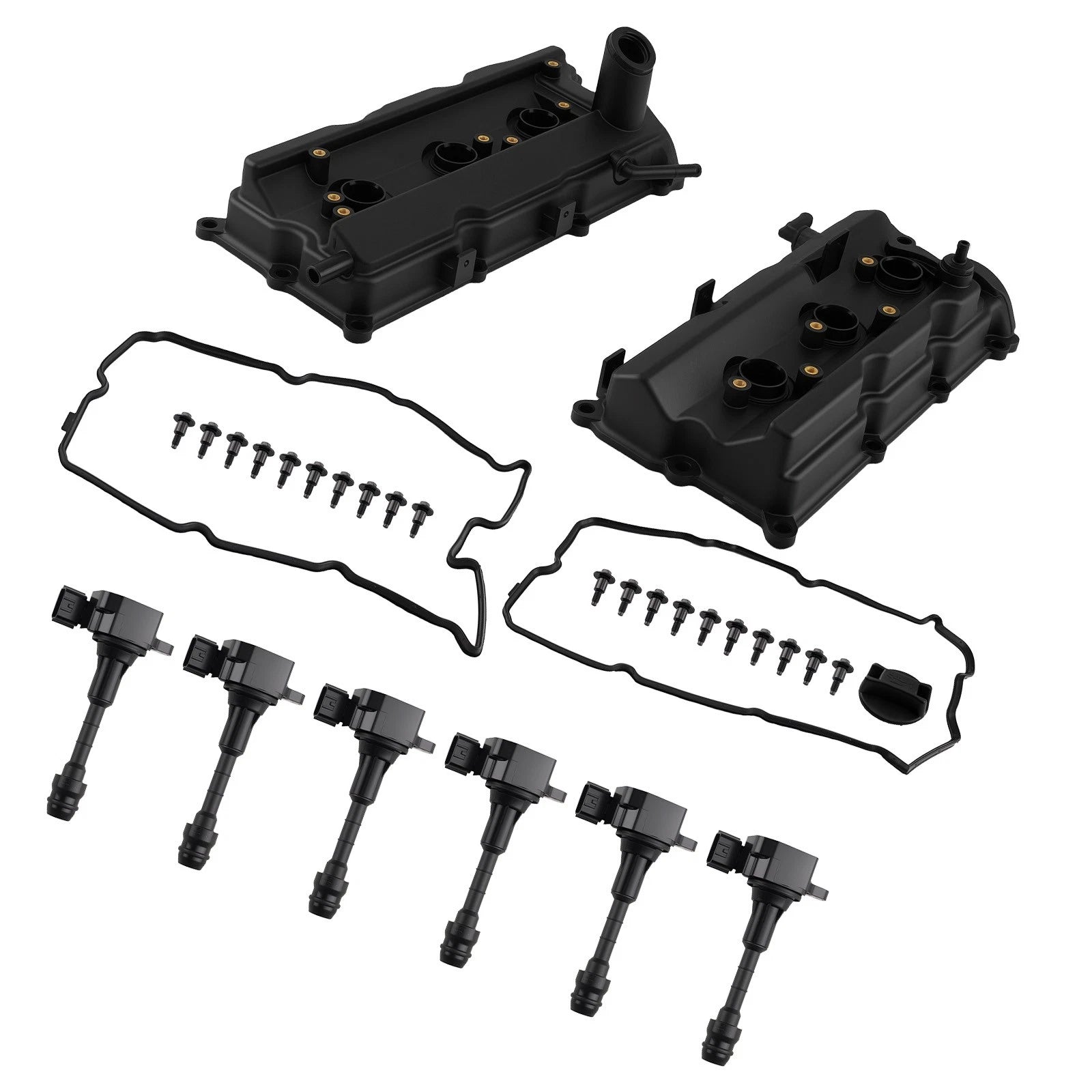 Valve Cover & 6 Ignition Coils for Infiniti G35 FX35 M35 Nissan 350Z (2003–2008)