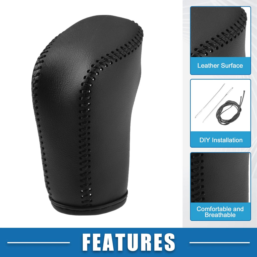 Gear Shift Head Knob Cover for Honda Civic (2022) Faux Leather Black