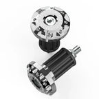 Motor Grey Dirt Bike 7/8'' CNC Handlebar Grips & End Cap Plugs