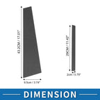 Set of 4 Door Pillar Window Trim for Volkswagen Jetta (Carbon Fiber)