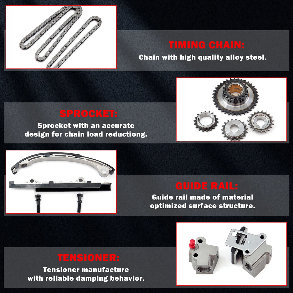 Timing Chain Kit for Nissan Altima Frontier Xterra 2.4L (1998–2004)