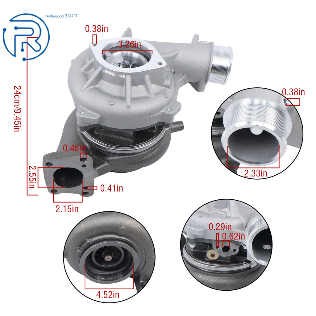 Billet Turbo for GMC Sierra 2500 3500 HD 6.6L L5P V8 Diesel (2017–2019)