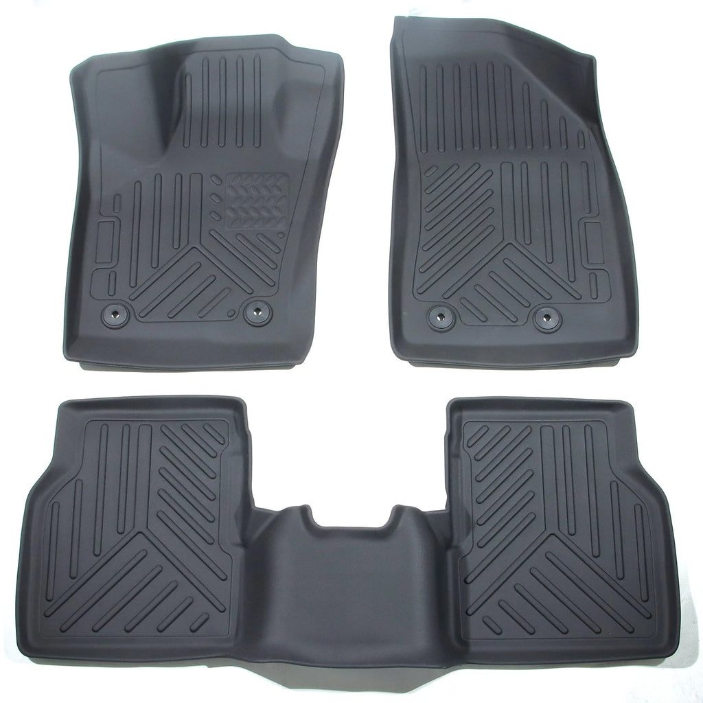 Set of 2 3D Floor Mats for Jeep Compass (2017–2026) TPE Rubber All Weather