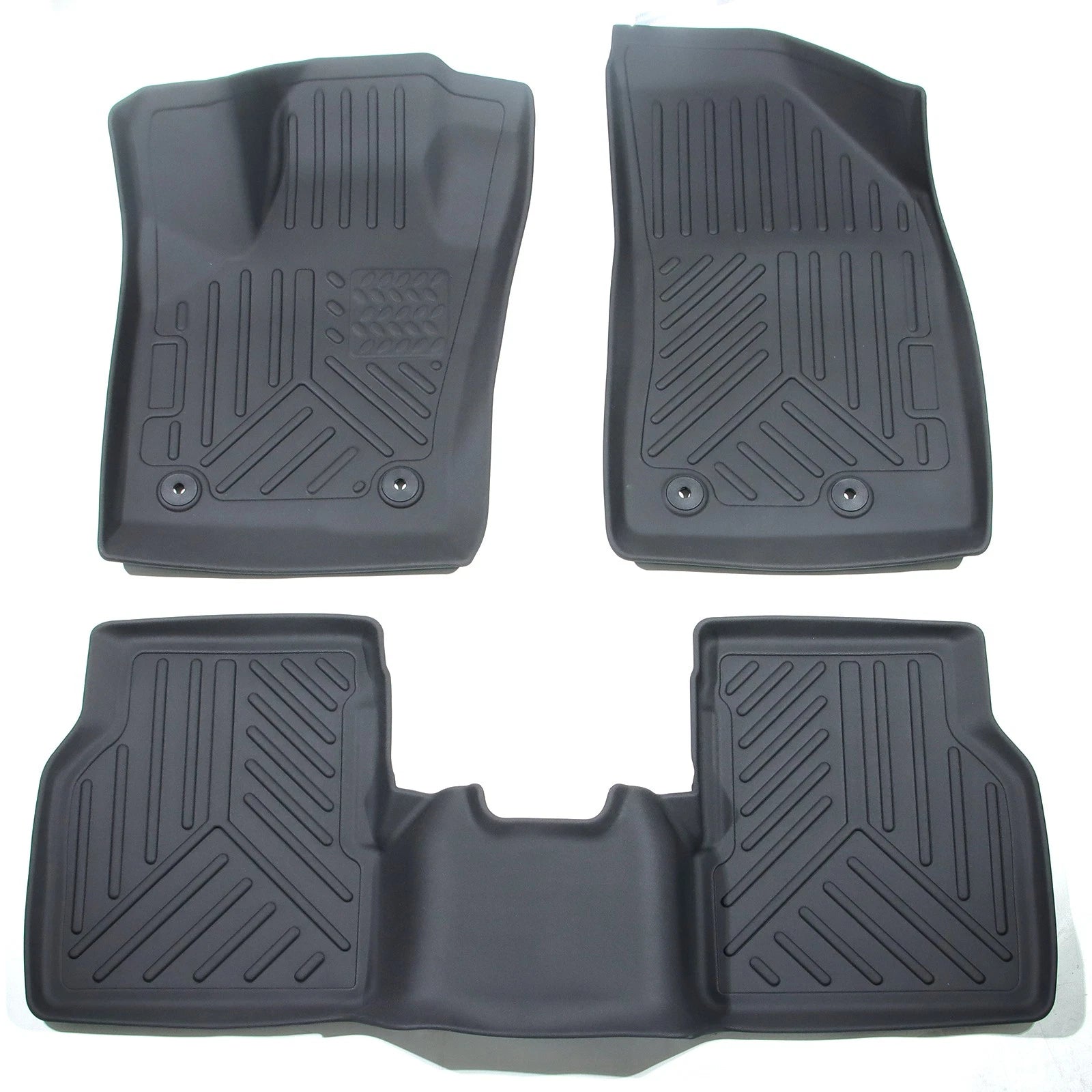 Set of 2 3D Floor Mats for Jeep Compass (2017–2026) TPE Rubber All Weather