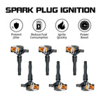 Set of 6 Ignition Coils for Rolls-Royce Silver Seraph (2001–2002) UF300 UF354