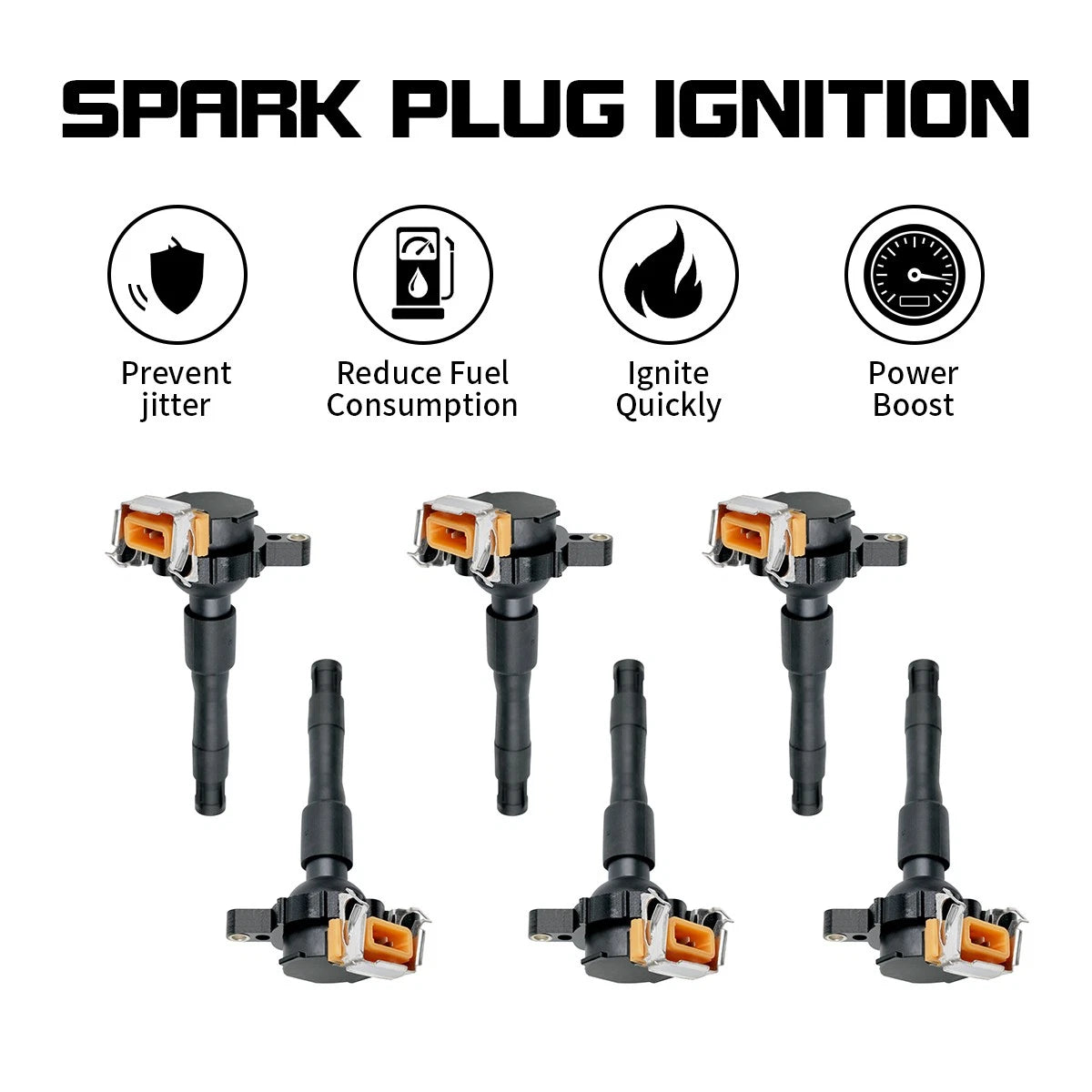 Set of 6 Ignition Coils for Rolls-Royce Silver Seraph (2001–2002) UF300 UF354