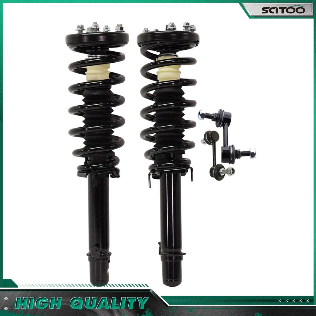Front Struts w/ Coil Spring Assembly & Sway Bar Ends Kit for Acura TSX (2009–2012)