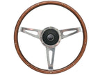 Steering Wheel Polished Walnut Wood with Horn for 1968–1973 Mercury Cougar