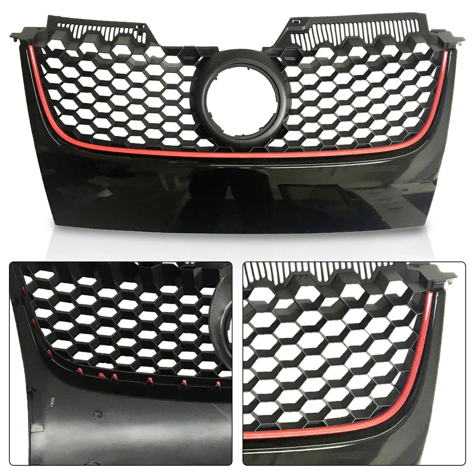 Front Upper Bumper Mesh Grille for Volkswagen GTI Jetta (2006-2009)