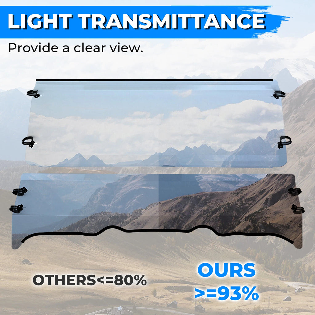 Clear Front Windshield for Polaris Ranger XP 500 800 (2009–2024)