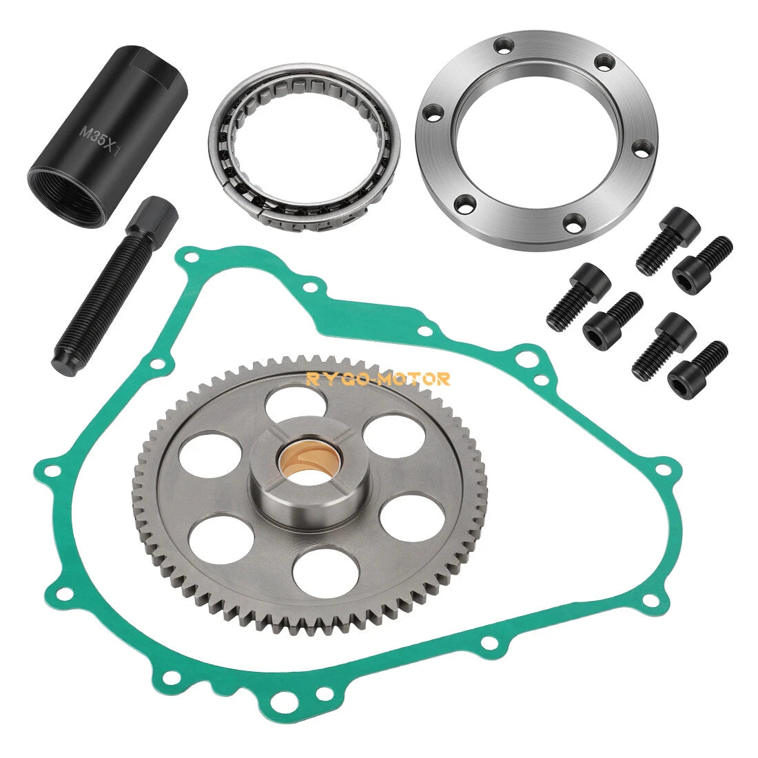 Starter Clutch One Way Gear Gasket Flywheel Puller for Yamaha Rhino 450 (2006–2009)