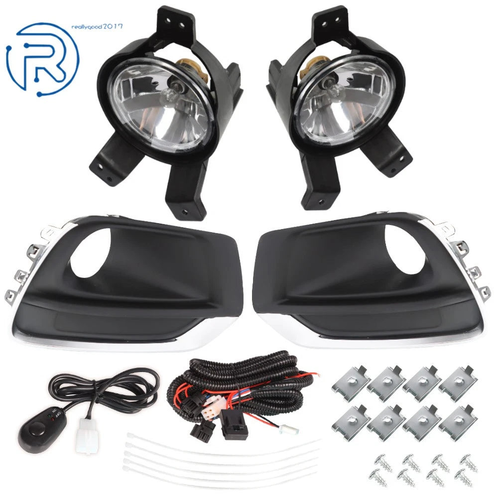 Set of 2 Front Fog Lights Lamps Assembly for Chevy Trax (2017–2021)