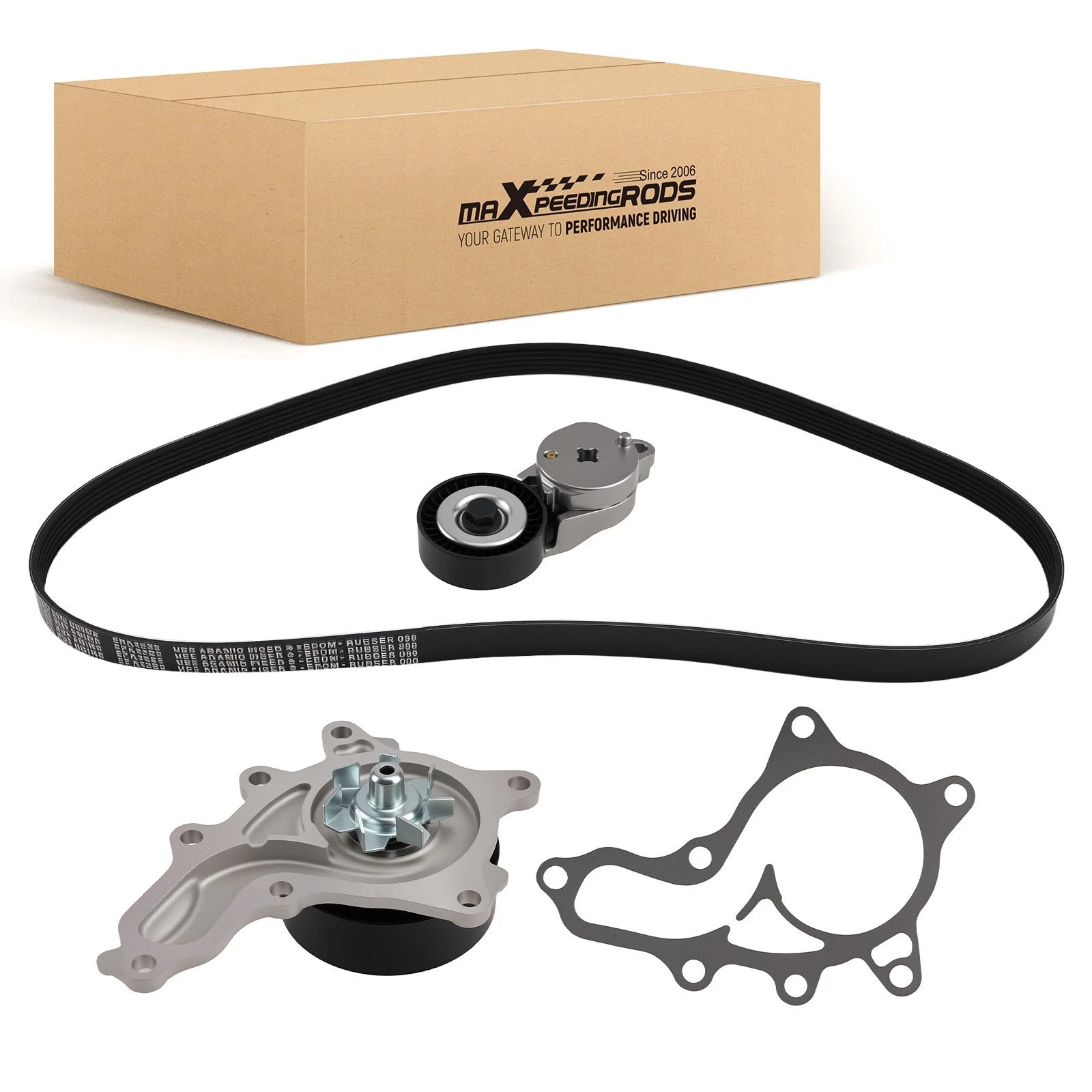 Serpentine Belt Tensioner Water Pump Kit for Toyota Venza (2009–2015)