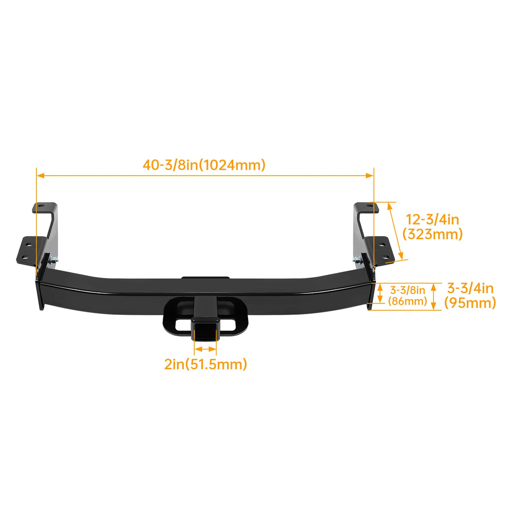Class 5 Trailer Hitch Tow Receiver 2" for Ford E150/E250/E350 (2000–2014)