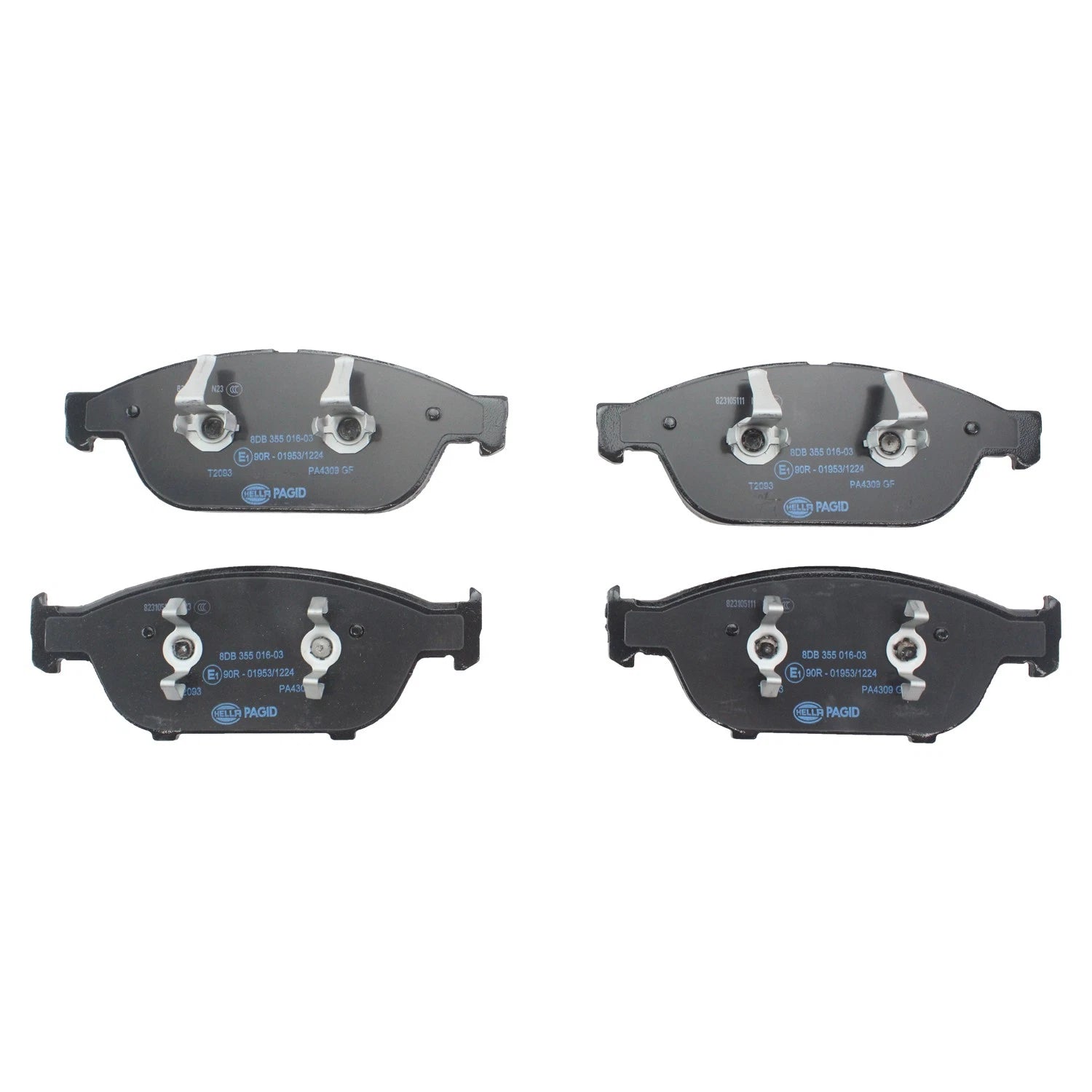 Set of 4 Hella Front Low-Met Disc Brake Pads for Audi A6 Quattro (2012–2014)