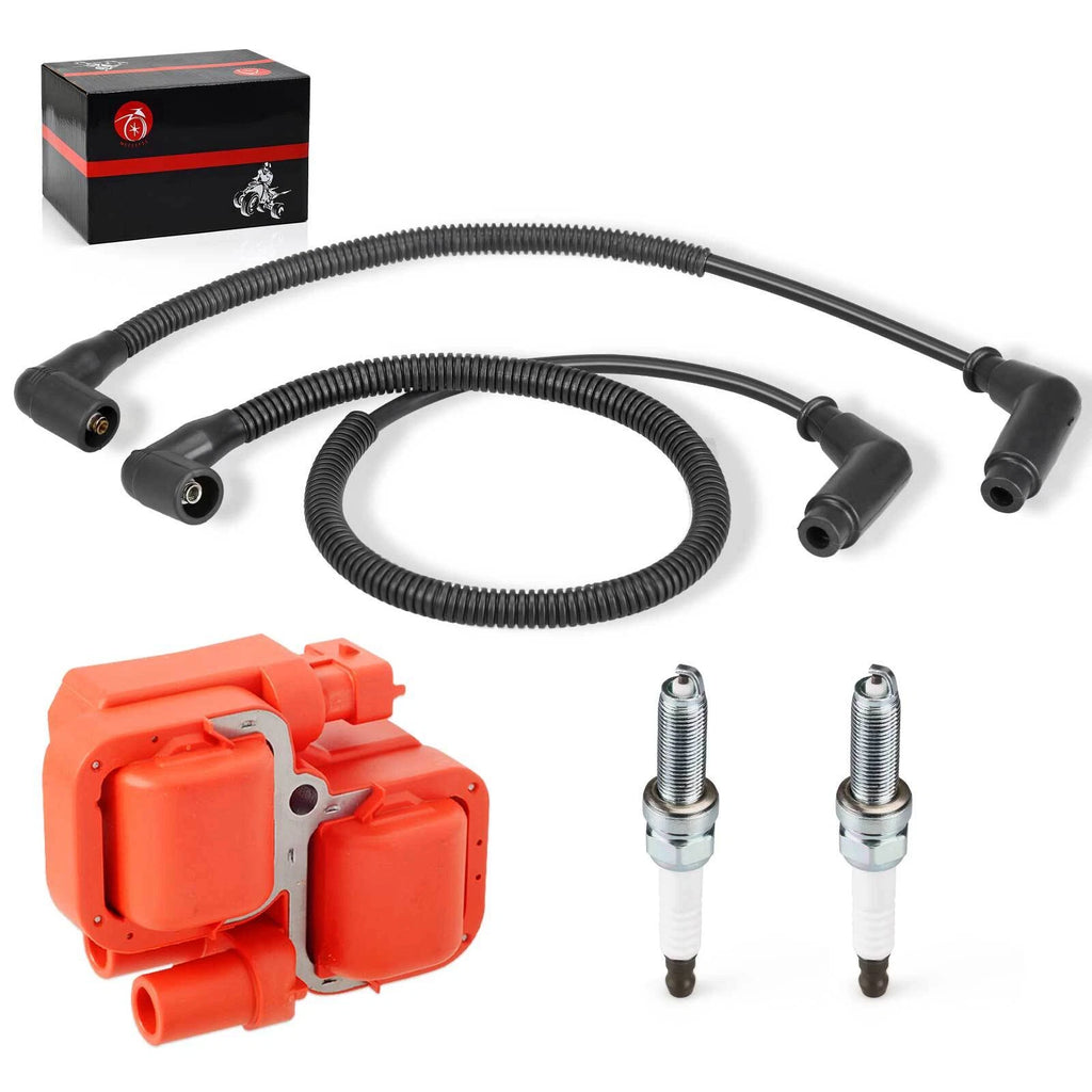 Ignition Coil & Spark Plug with Wire Cap for Can-Am Maverick 1000R (2013-2018)