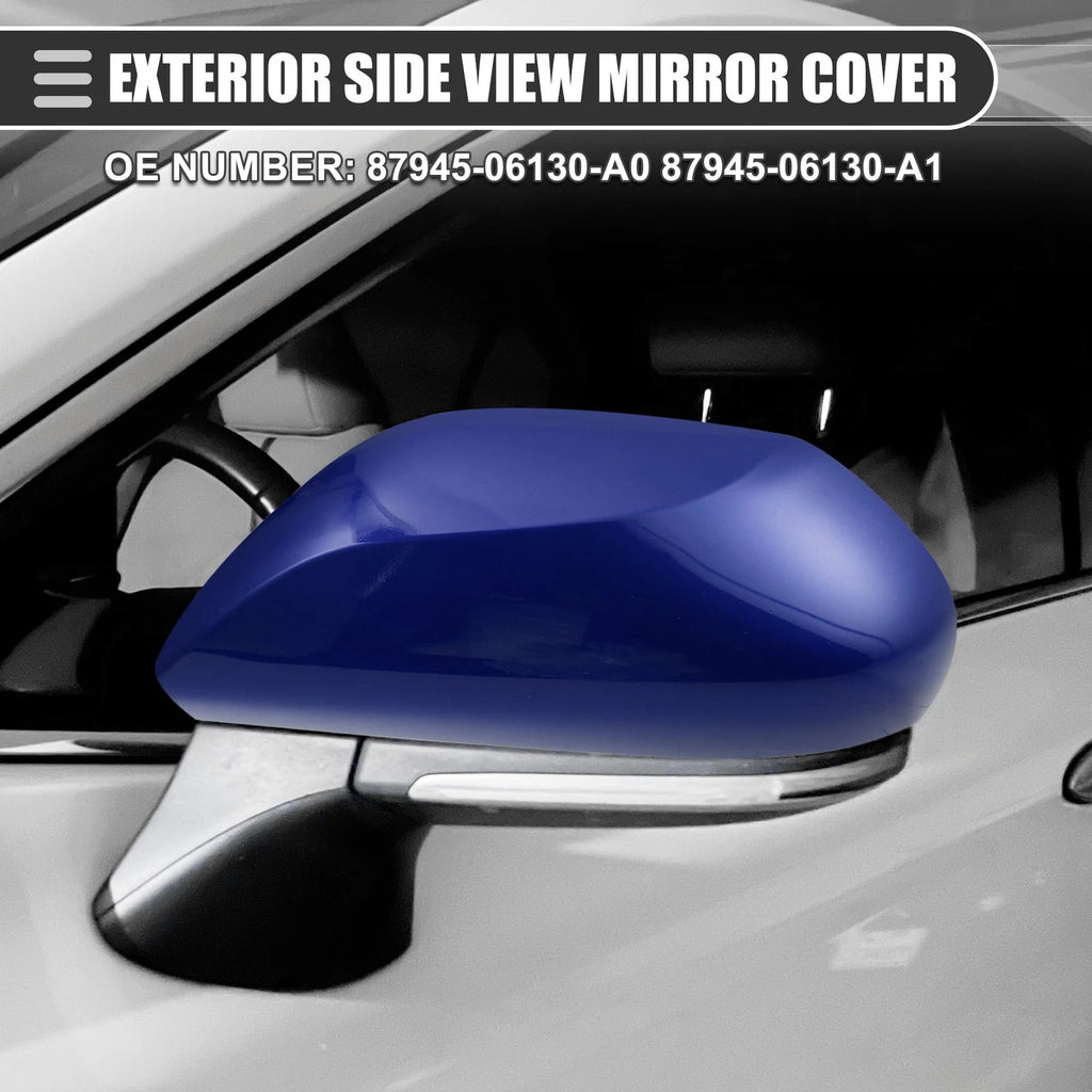 Left Side Mirror Cover Cap 87945-06130 for Toyota Camry (2018–2023) Blue