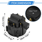 Distributor Cap Kit for Chevy GM SBC BBC 305 327 350 396 (Black)