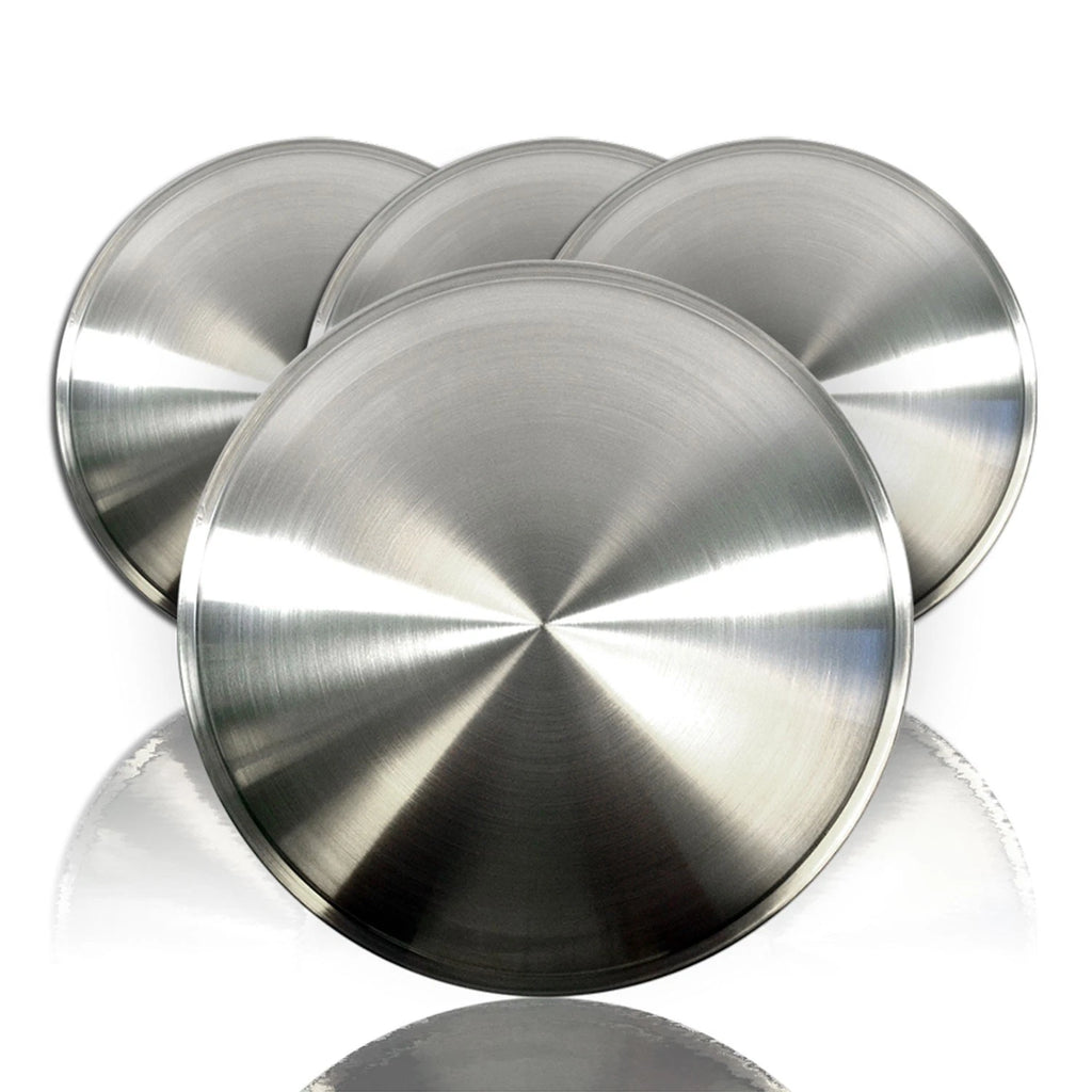Wheel Hub Caps Solid Full Moon Hot Rod Racing Set of 4 for Universal (Fits 16")