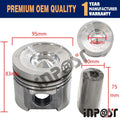 Piston with Ring for Komatsu 4D95 SAA4D95LE-5-A PC60-8 PC138US-8 (2000–2023)