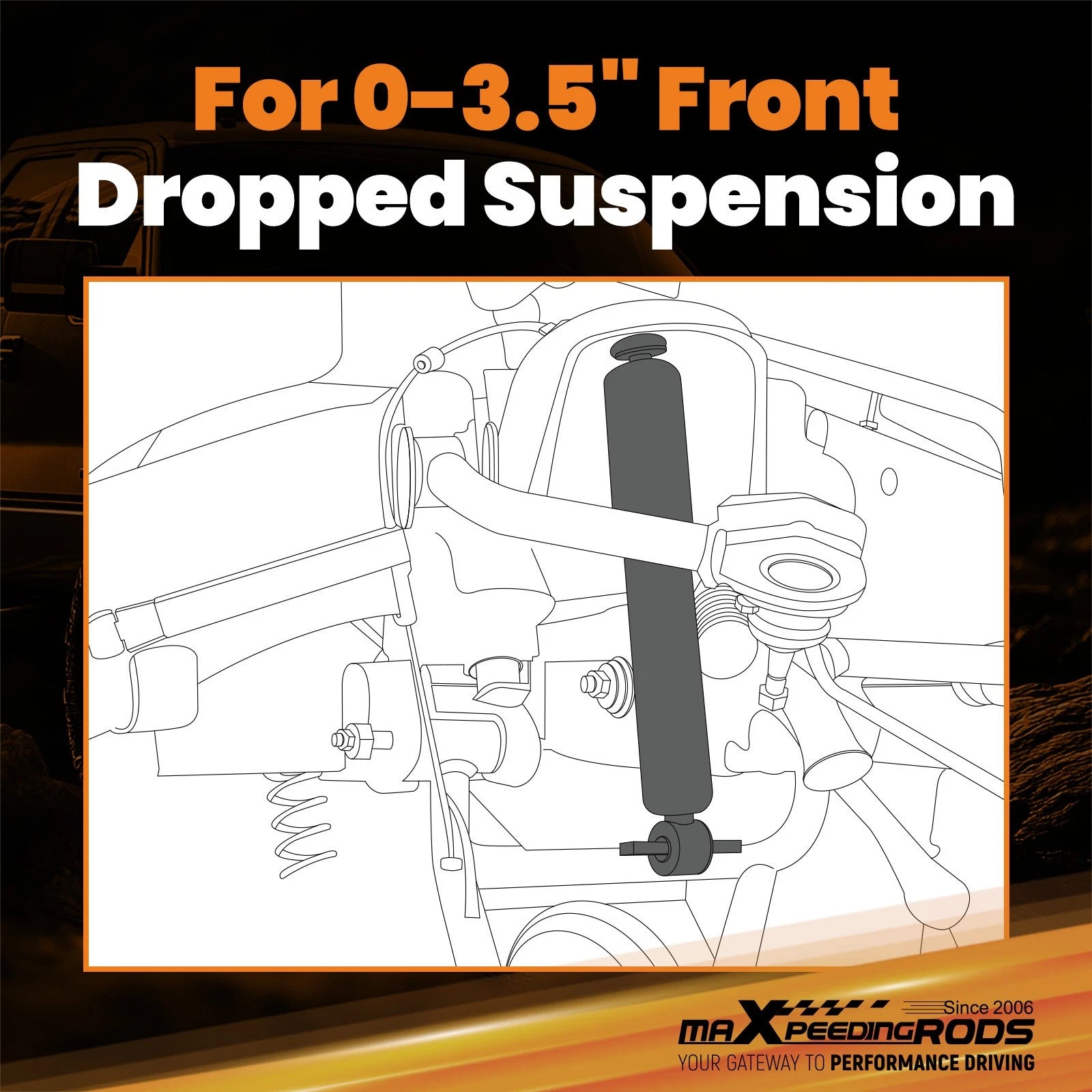 Front Adjustable Lowering Strut Kit for Ford F-150 2WD (2021–2025) 0-3.5"