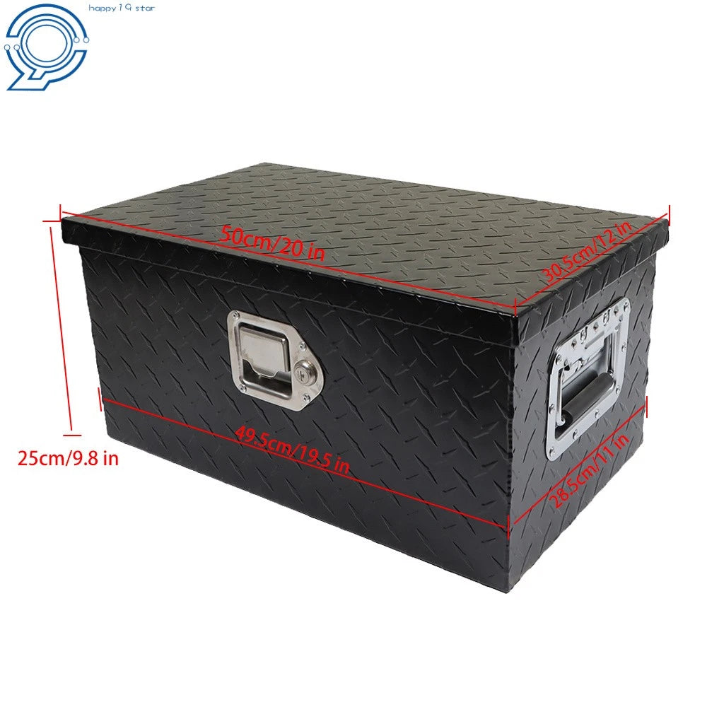 20" x 12" x 9.5" Aluminum Diamond Plate Tool Box for Truck Trailer