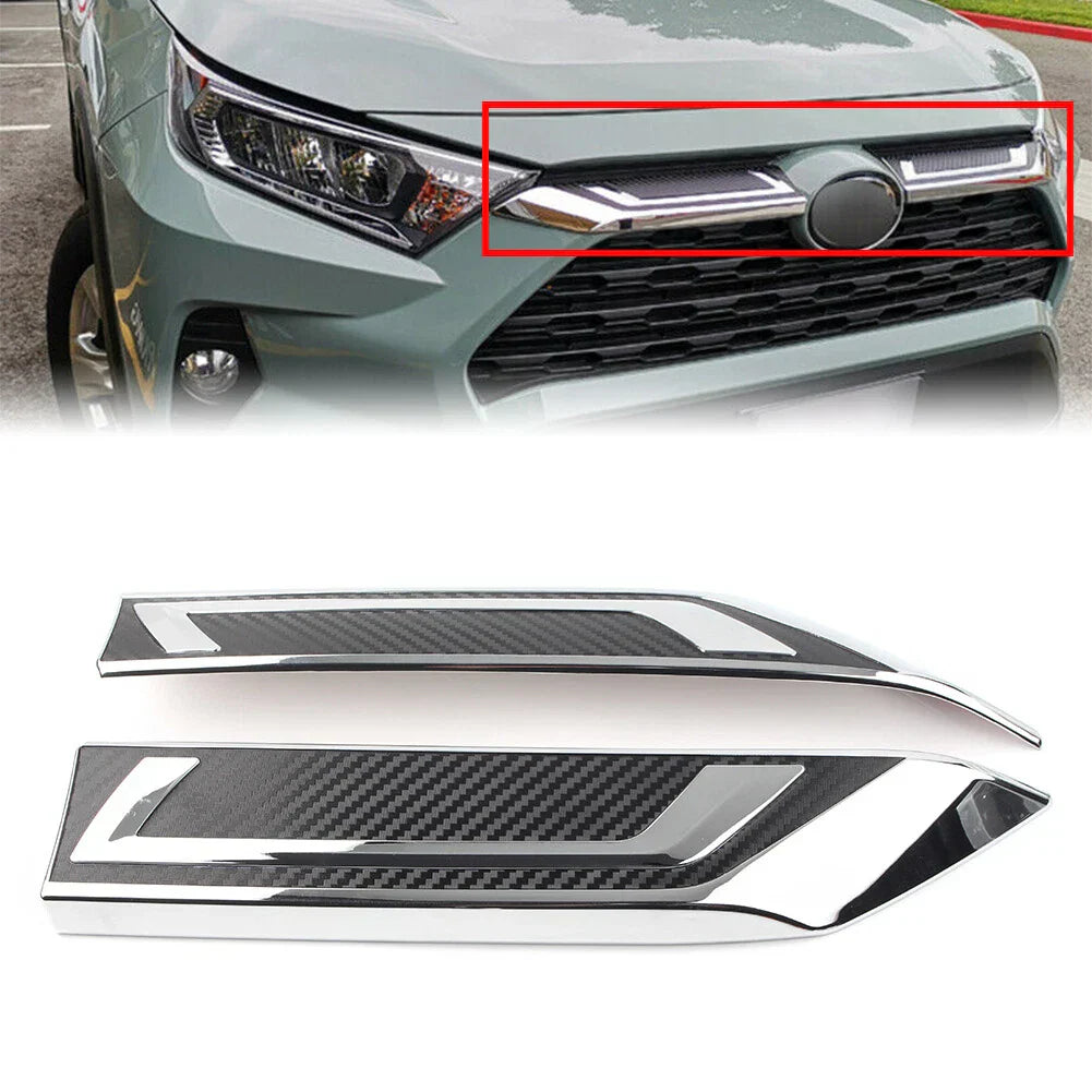 Front Center Mesh Grille Covers for Toyota RAV4 (2019-2020)