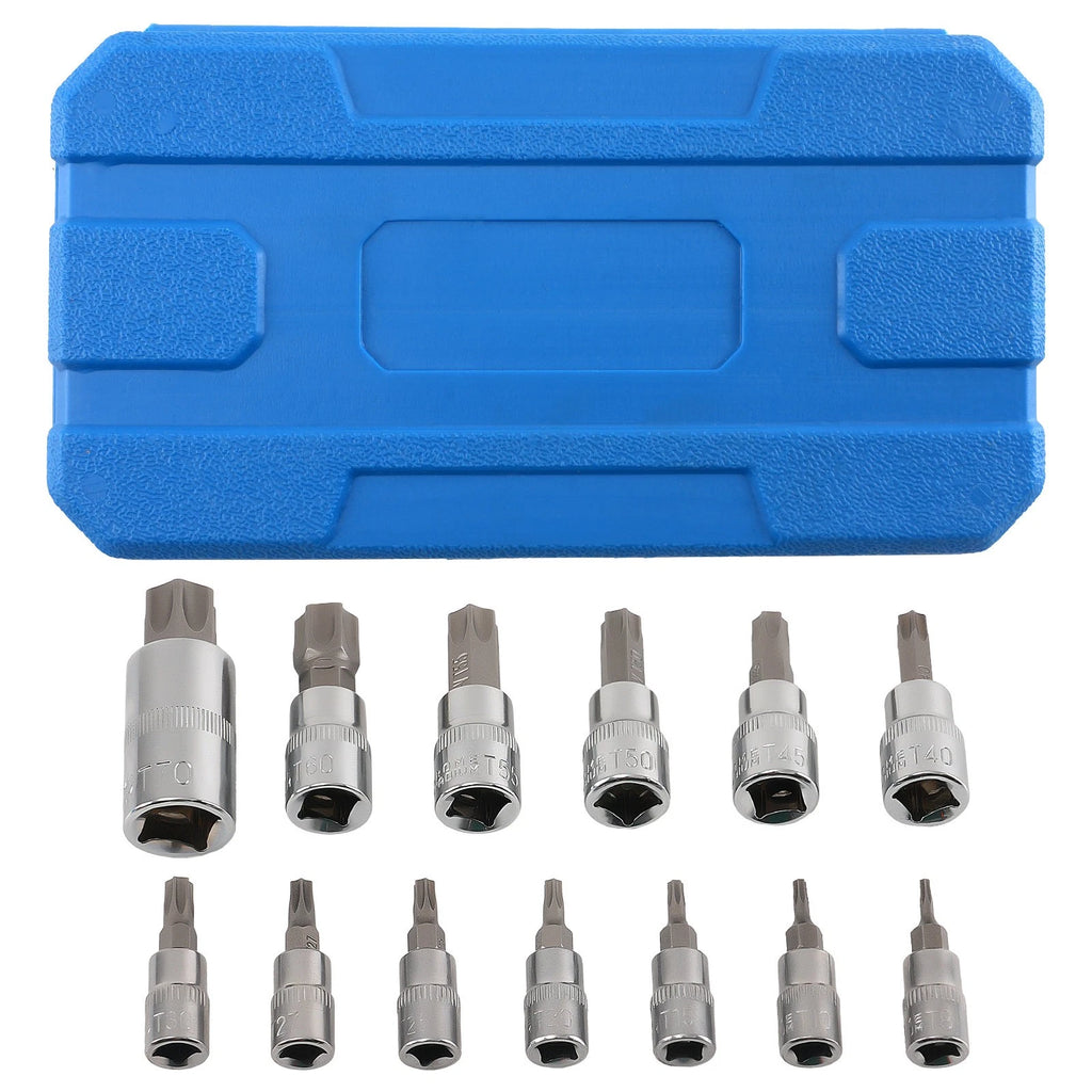 13pc Socket Set for CRV (1/4, 3/8, 1/2 Drive, T8-T70)