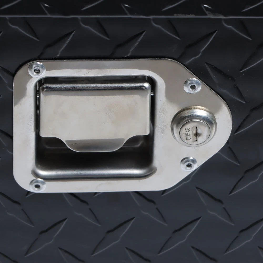 30 Inch Black Aluminum Diamond Plate Tool Box for Truck Trailer