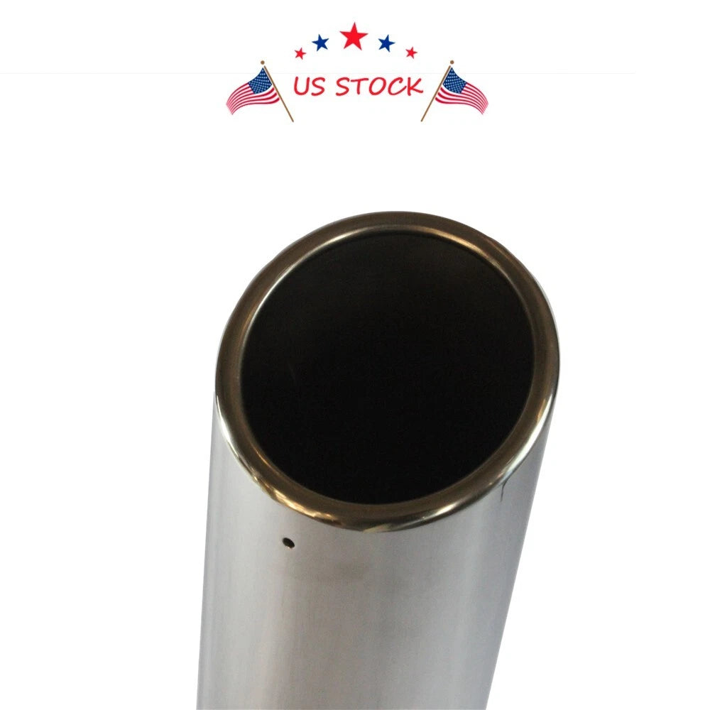 Stainless Steel 2.5" Inlet 3.5" Outlet 18" Angle Cut Exhaust Tip
