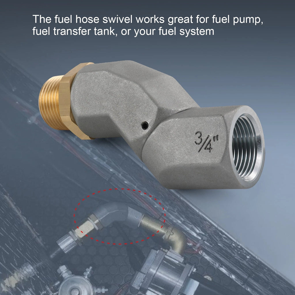 Fuel Transfer Pump Nozzle 3/4 NPT 360° Rotating for Fuel Swivel