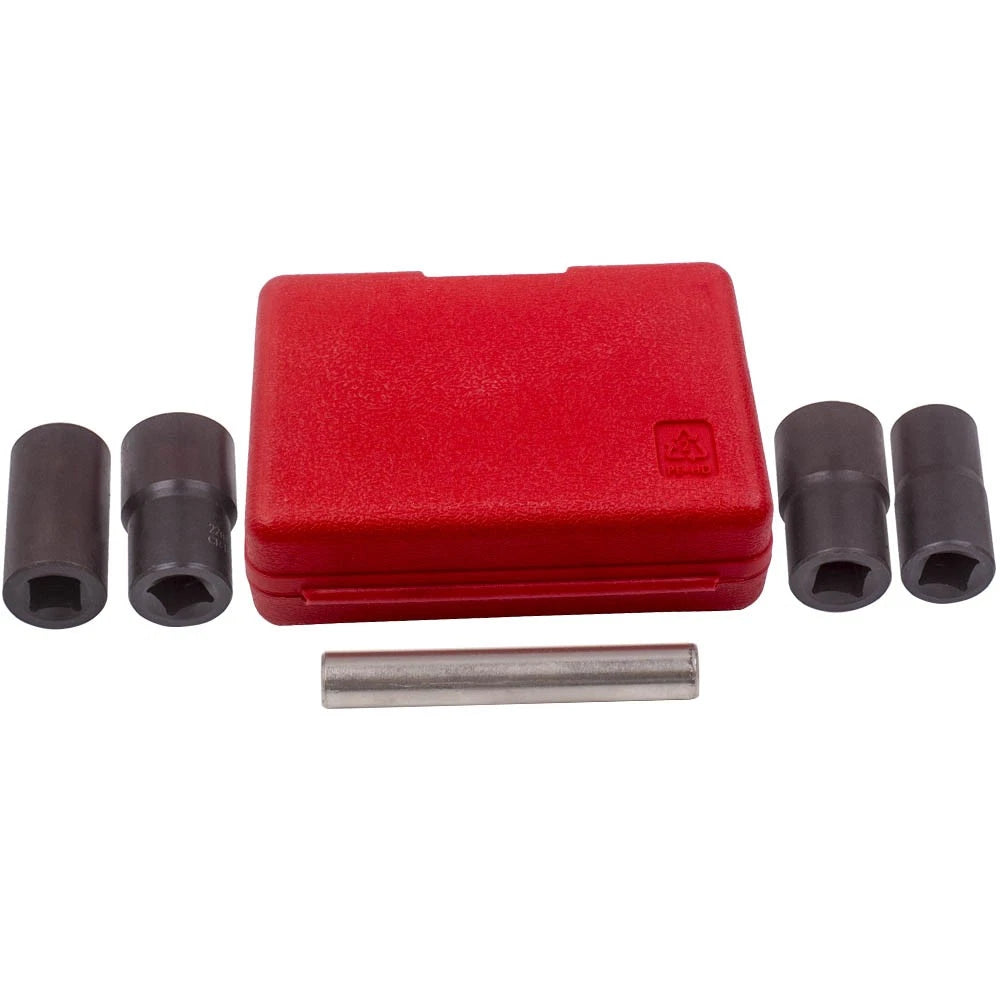 5pc Twist Socket Set for Lock Nut Removal 17 19 21 22mm (1/2” Drive)