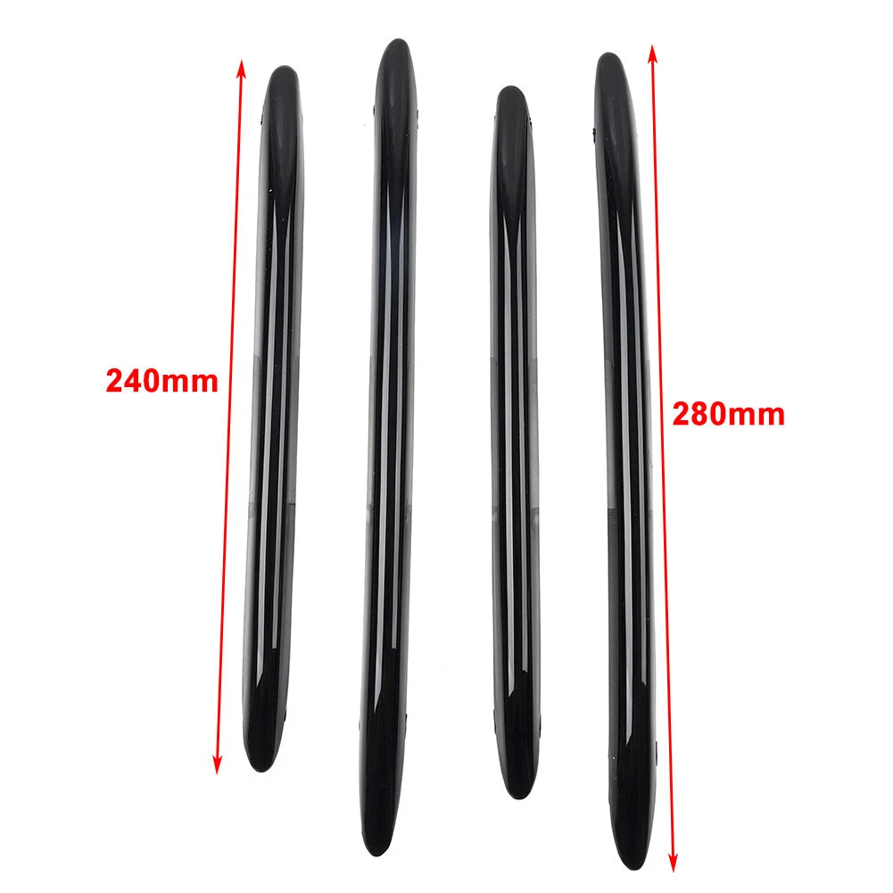 4X Black Front Bumper Splitter Fin Spoiler Canard for Mercedes Benz C-Class (2022–2023)