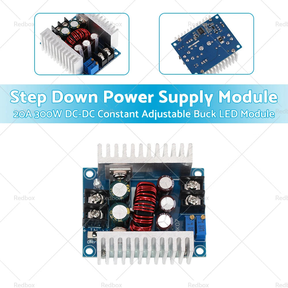 300W DC-DC Step Down Converter 20A for 12V 24V Vehicles