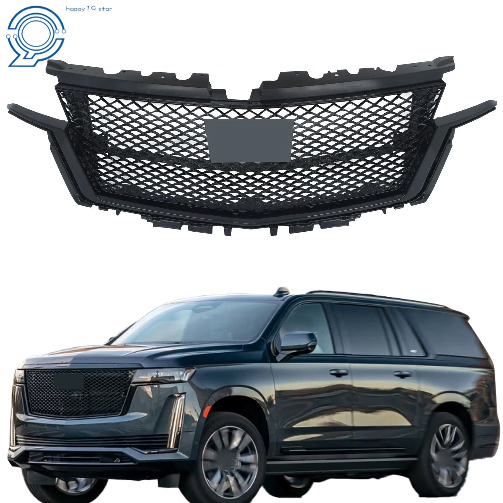 Front Bumper Grille for Cadillac Escalade (2021–2023) Black