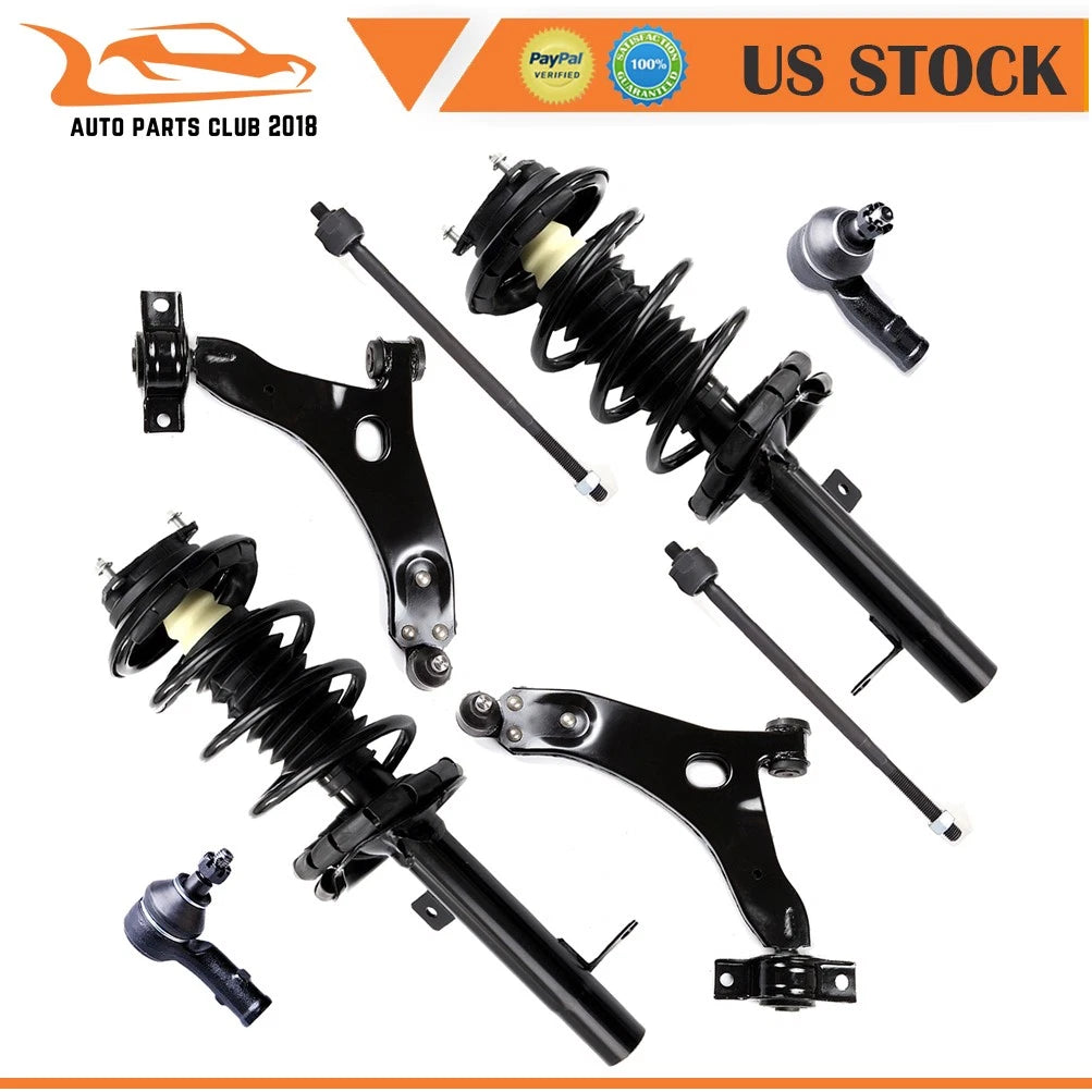 Front Struts Spring Assembly Lower Control Arm Tie Rod for Ford Focus (2000–2004)